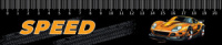 Закладка с линейкой 20см, "Speed"