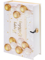 Подарочная коробка - книга 12*18*5 см "С днем рождения!"