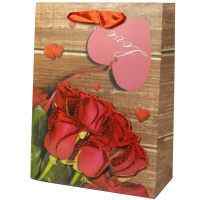 Пакет подар. бумажн. 26*10*32 см, 210 гр/м От всего сердца, 4 дизайна
