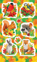 Наклейки детские 15*9см  "Осень"