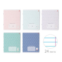 Тетрадь А5 24л лин. Альт "Зефирные зайчата"