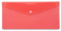 Конверт на кнопке 250*130мм 0,18мм однотонный, красный