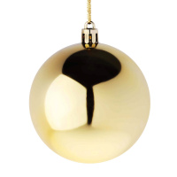 Набор елочных шаров 8 см, 6 шт., золото/серебро