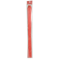 Бант подарочный затягивающийся   7см*18мм, принт: розочки КРАСНЫЙ, 10шт/уп