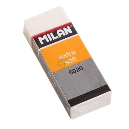 Ластик MILAN "Extra soft 5020"  61*23*12мм, прямоуг., пластик, бум.держатель