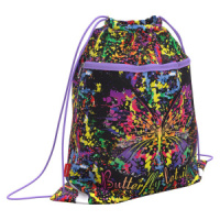 Мешок для обуви 1 отд, 500*410, карман, светоотр. "Butterfly"