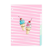 Разделители для тетрадей на кольцах А5 4л. Альт "Мороженое"