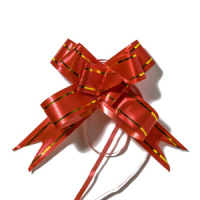 Бант подарочный затягивающийся   8см с полоской, ассорти