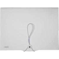 Папка 13 отд. на резин. А4 0,7мм, белая с цветными разделителями