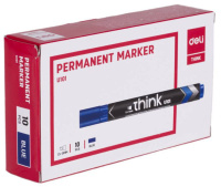 Маркер перманентный 1,5-5мм скошенный  синий