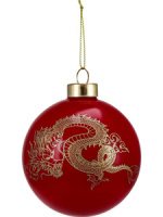 Ёлочный шар  8 см "Дракон" Символ года, стекло