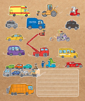 Тетрадь А5 24л кл. ПЗБМ "Едем, плаваем, летим" выб.УФ-лак, тисн.фольгой, конгрев, белизна 100%*