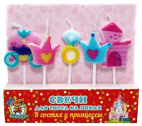 Свечи для торта "В гостях у принцессы" 5 шт