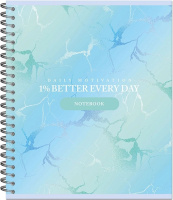 Тетрадь А5  48л кл. гребень Полином "Shiny office" УФ-лак, 4 дизайна, БЕЗ ПОЛЕЙ