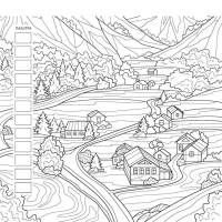 Раскраска-антистресс "LOVE TRAVEL для влюбленных в путешествия (парусник и пальмы)" 196*196мм,64стр.