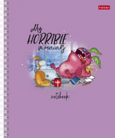 Тетрадь А5  48л ЛИН. гребень Hatber "Утро добрым не бывает" 4 диз.в спайке, белизна 98%