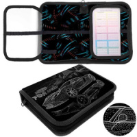 Пенал 1 отд. с 2-мя откид.пл. (200*140*40) молния, ткань, фольга "Жажда скорости"