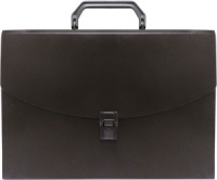 Портфель  6 отд. с ручкой и замком, чёрный