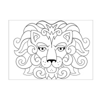 Краска по стеклу «Витражные наклейки. Лев»