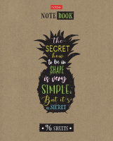 Тетрадь А5  96л кл. Hatber "Леттеринг" крафт