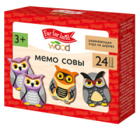 Игра Мемо "Совы" 24 шт, дерево