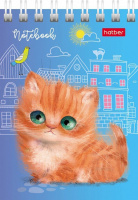 Блокнот А7  40л гребень "Кошарики" клетка