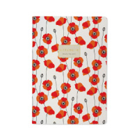 Записная книжка А5  40л. картон, мягк.пер. "Flora. Маки" кл.
