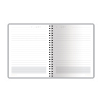 Ежедневник недат. А5 136л., мягк.пер., гребень, иск.кожа "Torino. Красный" кнопка