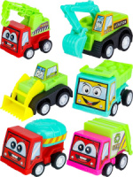 Набор машинок 6 шт, Строительная техника, ассорти в сумке