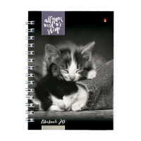 Блокнот А6  80л гребень "Микс 1" клетка