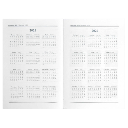 Еженедельник дат. 2025г, А5  80л., кожзам., мягк.пер. "Тиволи глосс Бежевый"