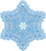 Вырубная фигурка 11*12см "Снежинка"
