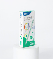 Ручка гелевая Deli Delight   0,5мм зеленая, прозрачный корпус