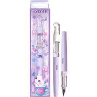 Ручка перьевая deVENTE. Сat paw".2 сменных баллончика синие 0,8мл