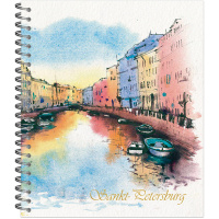 Тетрадь А5  96л кл. гребень Полином "Питерская акварель"