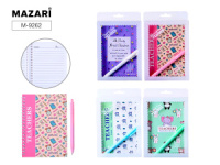 Блокнот А5  37л., гребень "Паттерн" лин.+ гелев.ручка