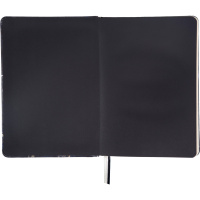 Ежедневник недат. А5 deVENTE Marble" 272стр.,черный, тв.обл.,кожзам., ляссе,бумага 70г/м