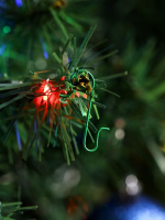 Набор металлических крючков для шаров и украшений 3см, 100шт, зеленые