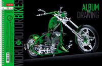 Альбом А4 32л гребень "Мото"  пл. 100 гр/м