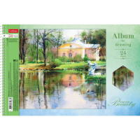 Альбом А4 24л  гребень "Красота вокруг нас", перфорация на отрыв,  пл. 100 гр/м