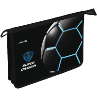 Папка д/труда А4 (337*243*80) 2отд. молния сверху, пластик" Super Division" конгр.тиснение