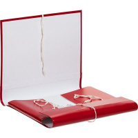 Архивная папка на завязках   50 мм красная (на 500 листов А4) бумвинил