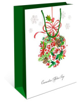 Пакет подар. бум. новогодн. 18*22*10см 157гр/м Шар