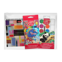 Набор д/рисования  3пр., ErichKrause , краски акварельные, акварельные карандаши, альбом для эскизов