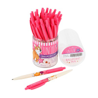 Ручка шар. BV автомат. "HappyClick. FunColor. Кошка" 0,5мм, синяя