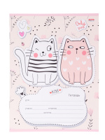 Тетрадь А5 12л лин. Проф-Пресс "Друзья-котята-1" 5 диз.в спайке, белизна 100%