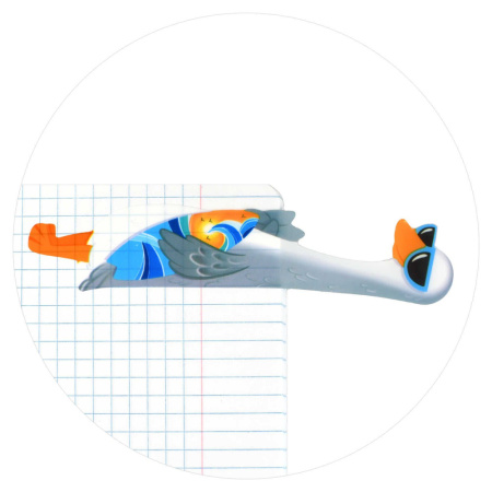 Закладки с липким краем (25*120мм)  2 цв, по 25л. "Гуси" пластиковые