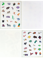 Набор наклеек многоразовых 160*230мм, 4 л. "100 наклеек. Дикие животные"