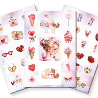 Альбом наклеек А6 6 лист. "100 наклеек. Девочка"