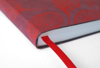 Записная книжка А5 кожзам, мягк.пер., 128л. "Leaves" ляссе, резинка